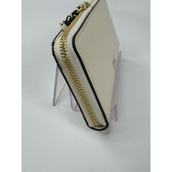 ZAC POSEN Eartha Mini Bow Zipper Leather Continental Wallet Cream NWT - Picture 9 of 11